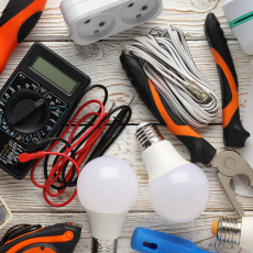 Comprehensive set of electrician tools for 'electrician near me' services in Riyadh